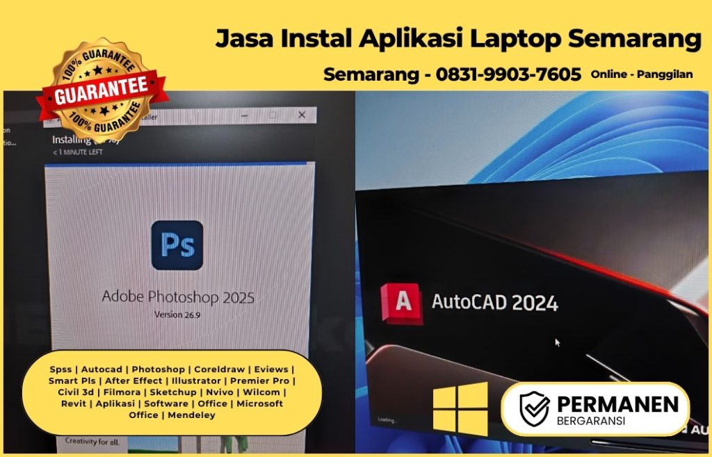 WA 083-199-037-605, Jasa Instal Aplikasi Komputer Semarang