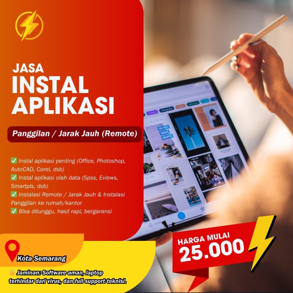 WA 083-199-037-605, Jasa Instal Aplikasi Laptop Semarang