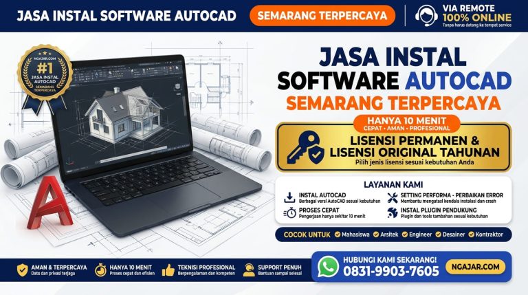 Jasa Instal Autocad Semarang, WA 083-199-037-605