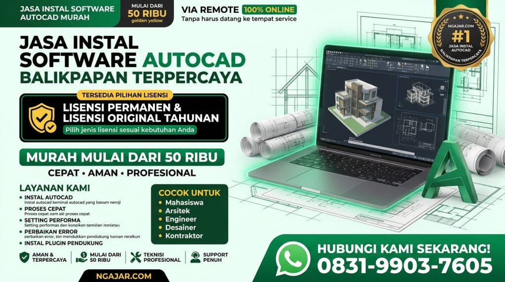 Jasa Instal dan Download Autocad Balikpapan